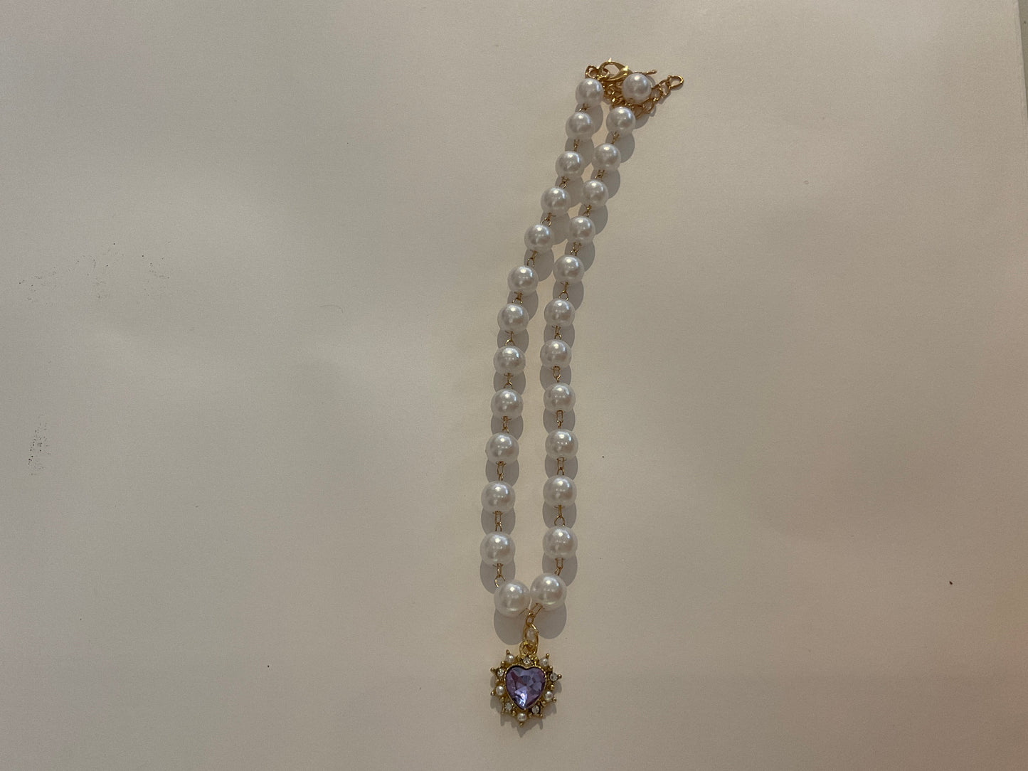 Pearls With Hanging Heart