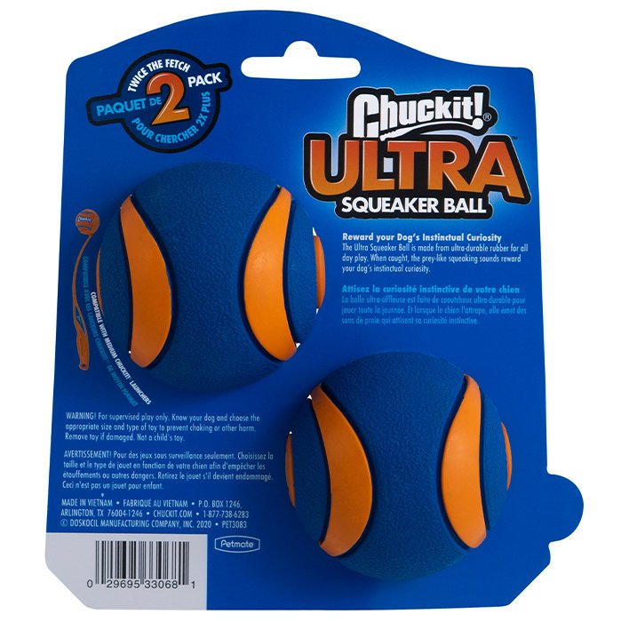 Chuckit! Ultra Squeaker Ball Medium 2pk