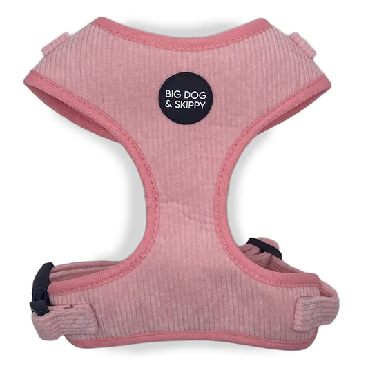 Big Dog & Skippy Corduroy Harness Bubblegum
