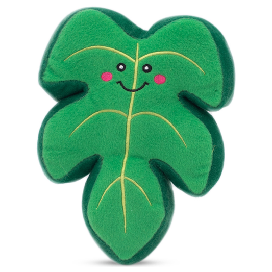Zippy Paws Squeakie Pattiez Monstera Leaf