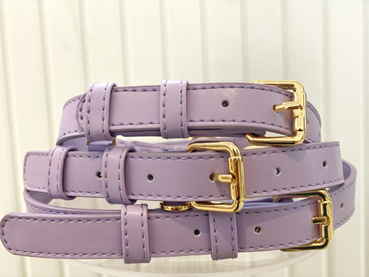 B+T Pets Faux Leather Collar Lilac