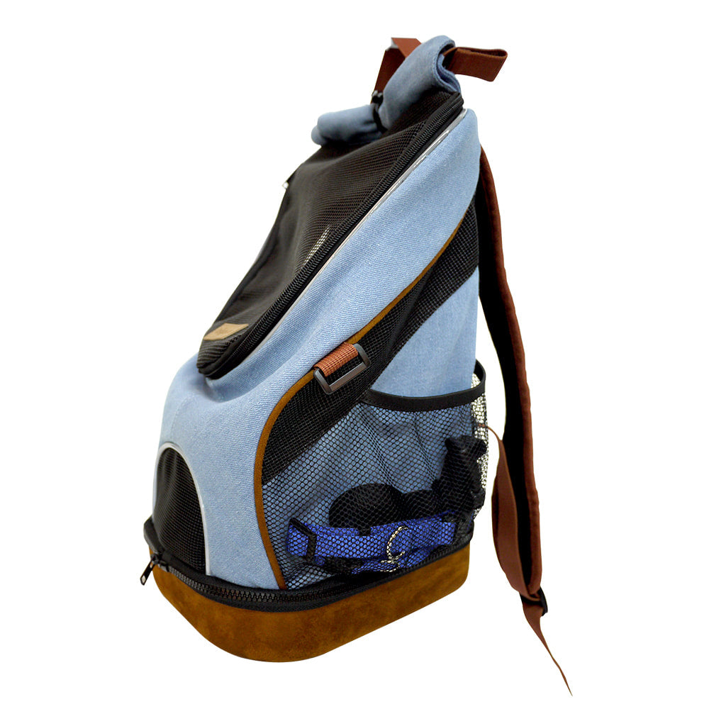 Ibiyaya Denim Fun Lightweight Pet Backpack