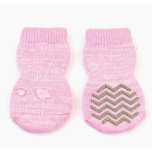 Zeez Hydrophonic Non Slip Pet Socks - Pink