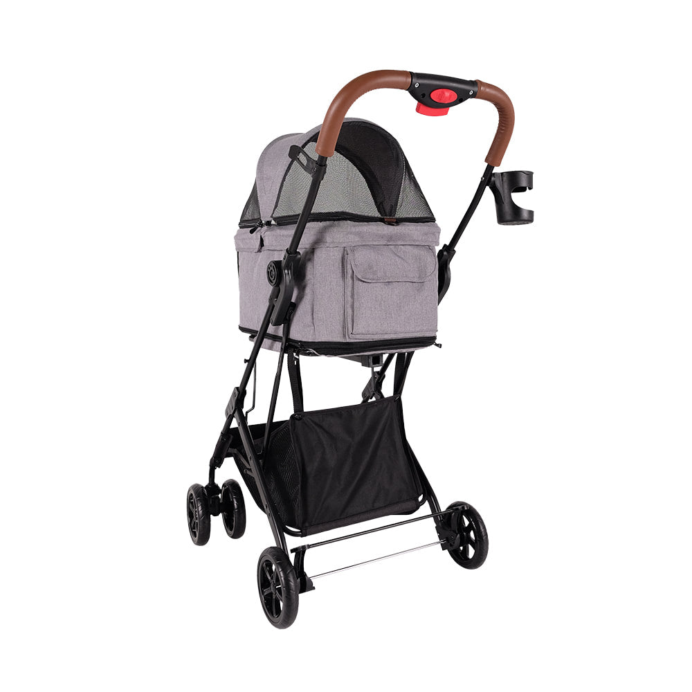 Ibiyaya Travois Tri Fold Pet Travel System - Nimbus Gray