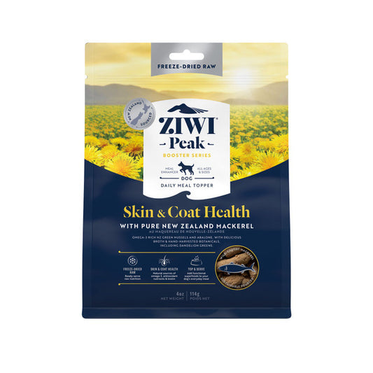 Ziwi Peak Freeze Dried Dog Booster Mackeral Skin + Coat 114gr