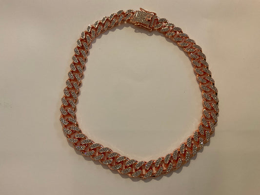 Rose Gold Bling Chain Collar