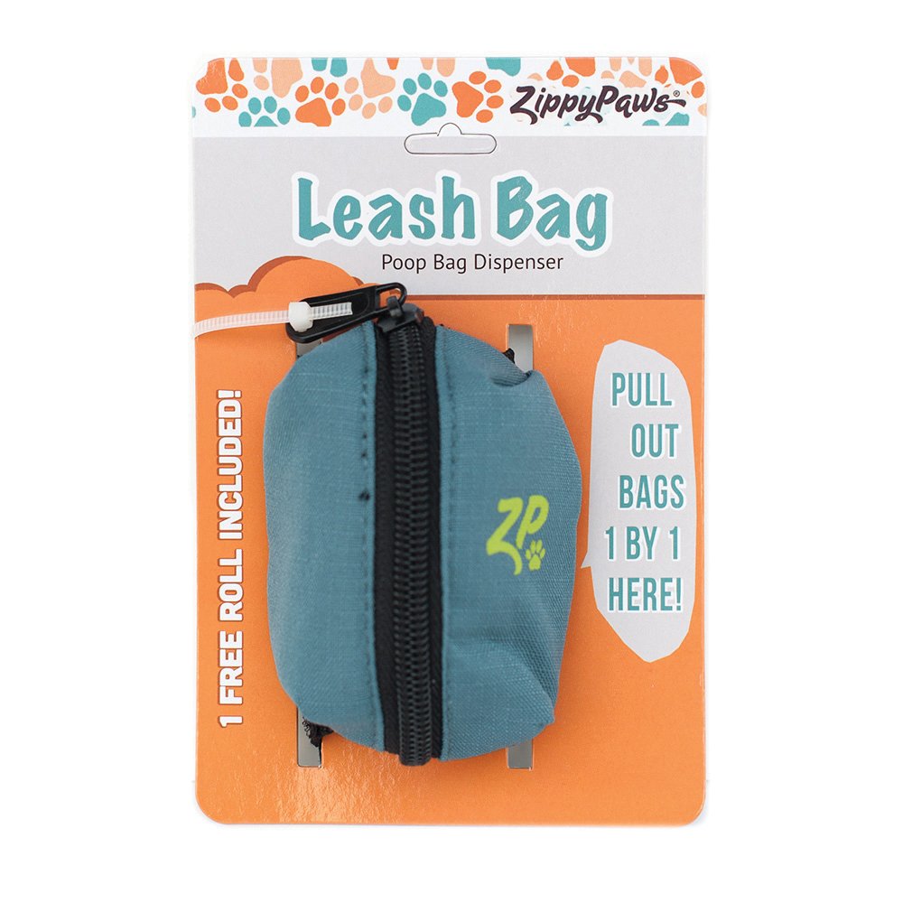 Zippy Paws Adventure Leash Bag Waste Bag Dispenser - Forest Green