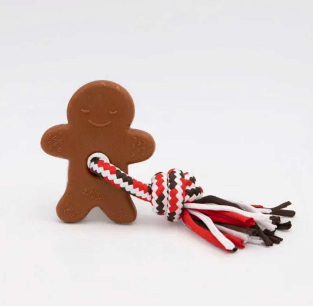 Zippy Paws Holiday ZippyTuff Teether Gingerbread Man