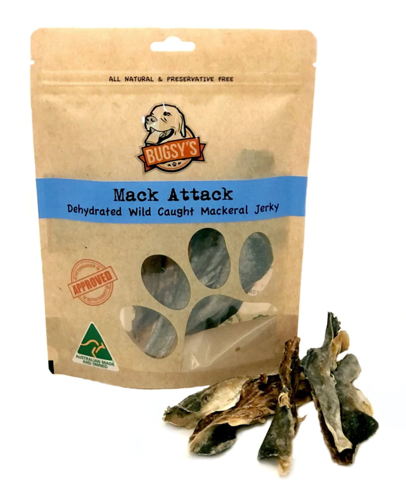 Bugsy's Dehydrated Mackeral Jerky 80gr