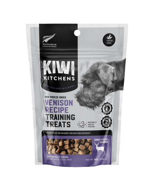 Kiwi Kitchens Raw Freeze Dried Venison Recipe Training Treats For Dogs 30gr
