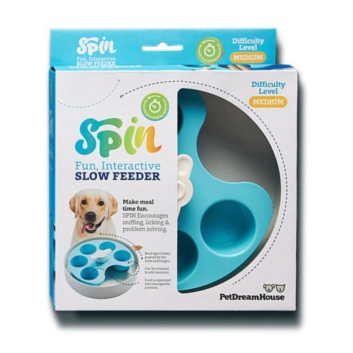 PetDreamHouse SPIN interactive Slow Feeder Bowl For Cats + Dogs - Cups