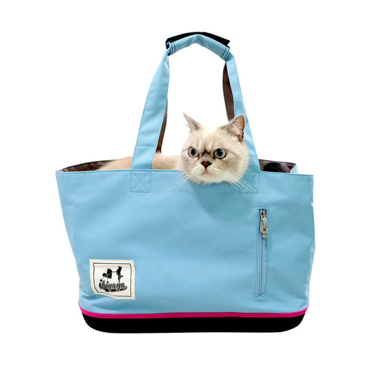 Ibiyaya Canvas Pet Carrier Tote For Cats + Dogs - Sky Blue