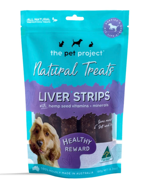 The Pet Project Liver Strips With Hemp Seeds 180gr