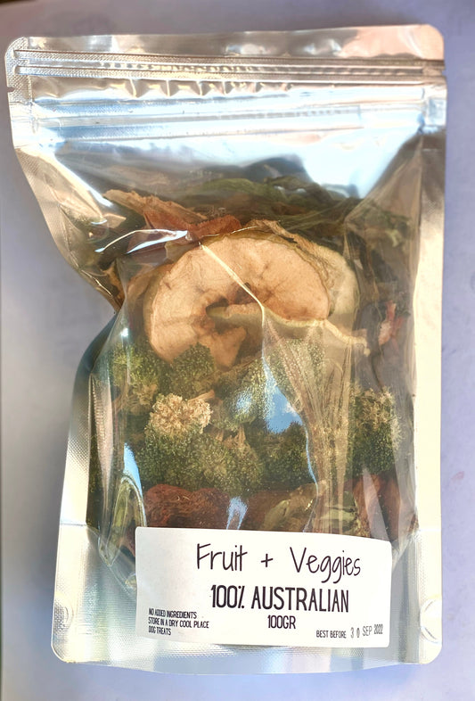 Dehydrated Australian Single Ingredient Fruit + Veg Mix 100gr