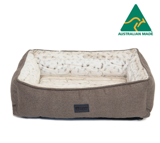 Superior Pets Dog Lounger Light Brindle Faux Fur