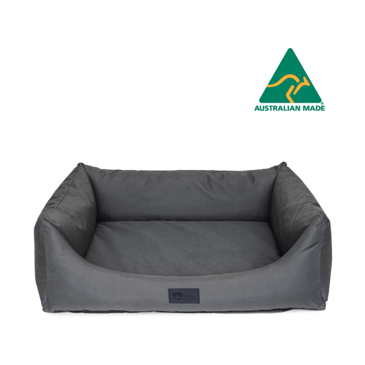 Superior Pets High Side Hideout Ortho Dog Bed Ripstop Jungle Grey
