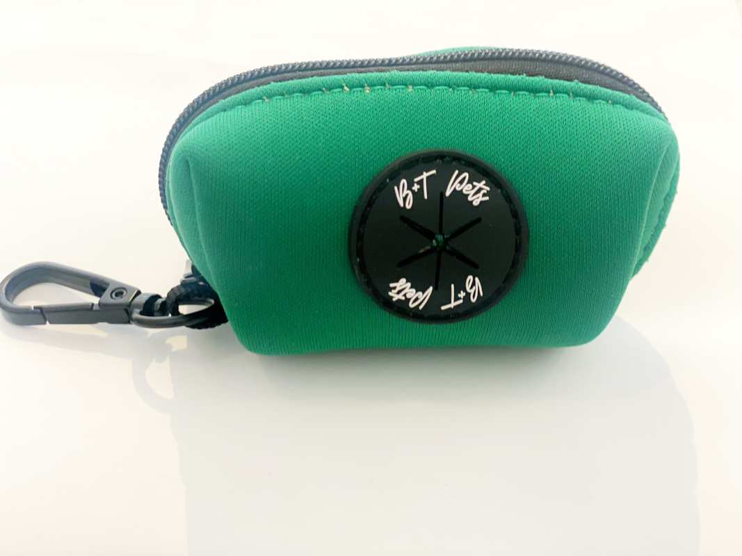 B+T Pets Neoprene Poop Bag Holder Emerald