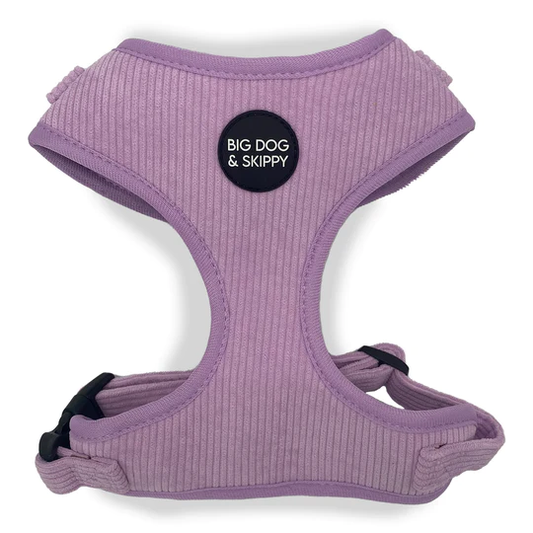 Big Dog & Skippy Corduroy Harness Lilac