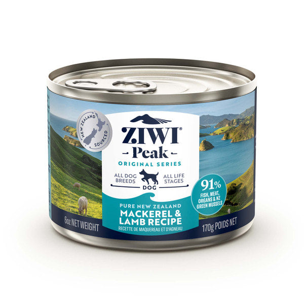 Ziwi Peak Canned Dog Food Mackeral + Lamb