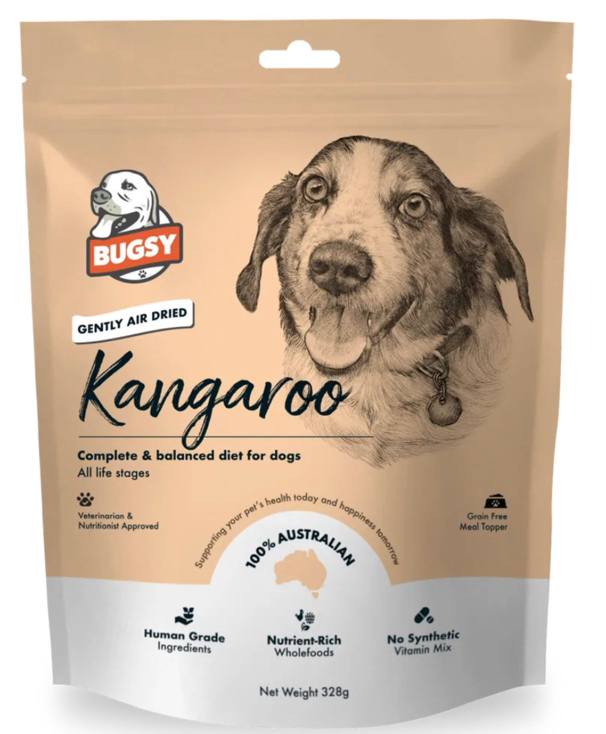 Bugsy's Air Dried Kangaroo For Dogs