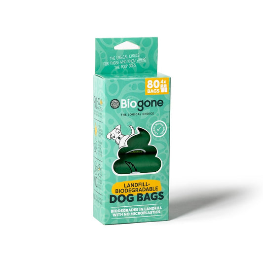 Bio-Gone Biodegradable Dog + Cat Poo Bags 4 Rolls\80bags