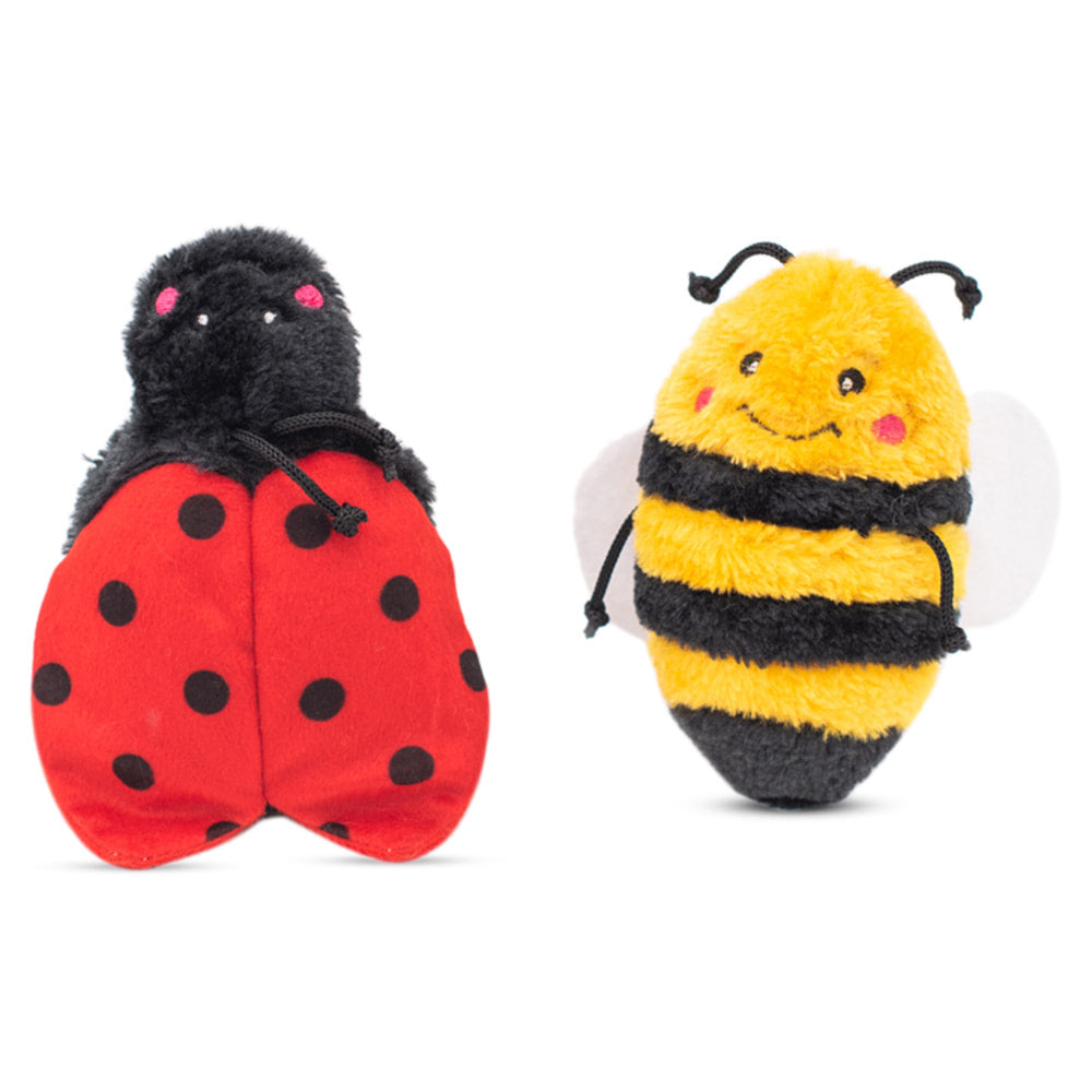 Zippy Paws Crinkle Bee + Ladybug