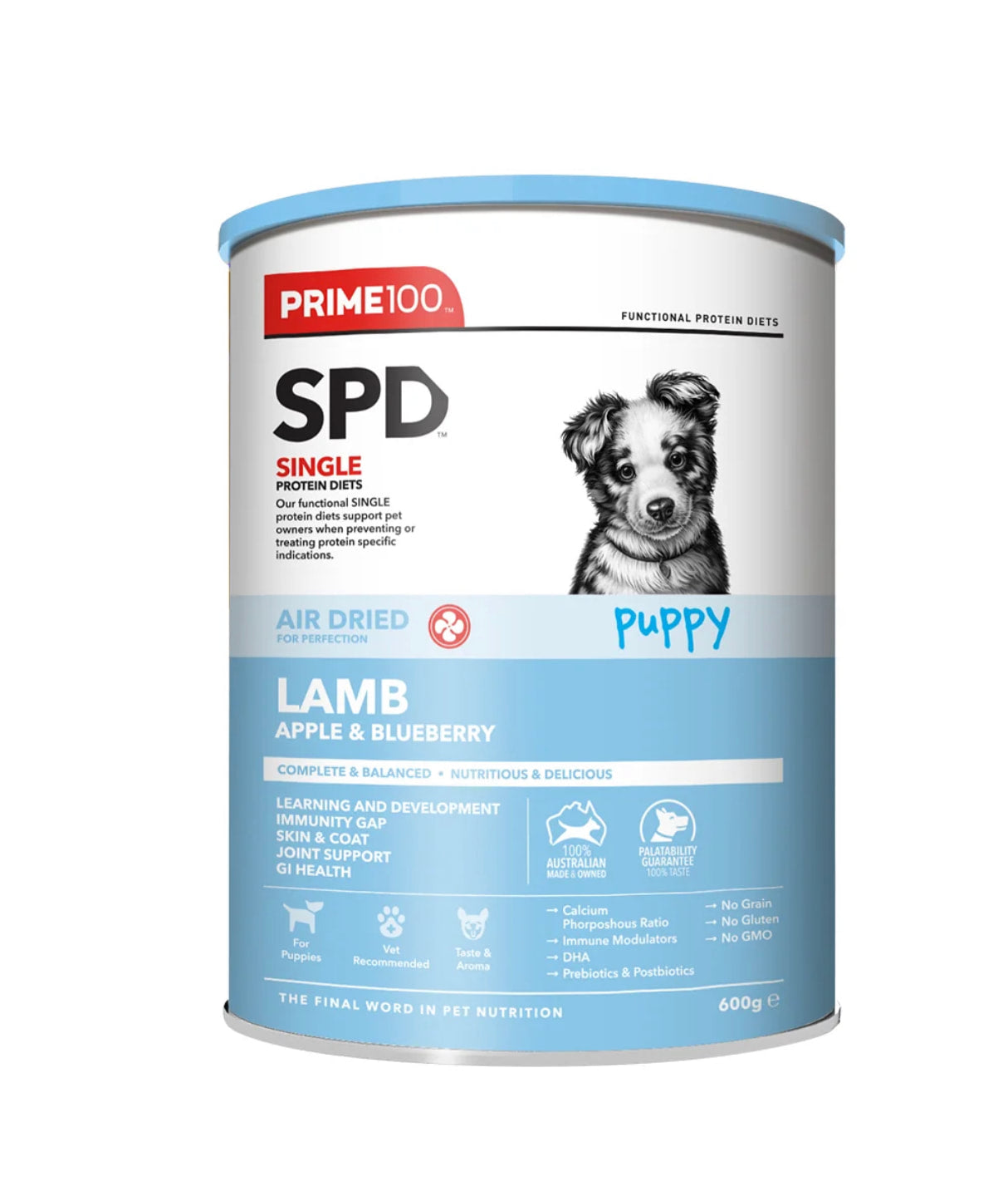 PRIME 100 SPD AIR LAMB, APPLE AND BLUEBERRY | PUPPY 600G